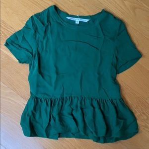 Veronica Beard blouse with ruffle detail